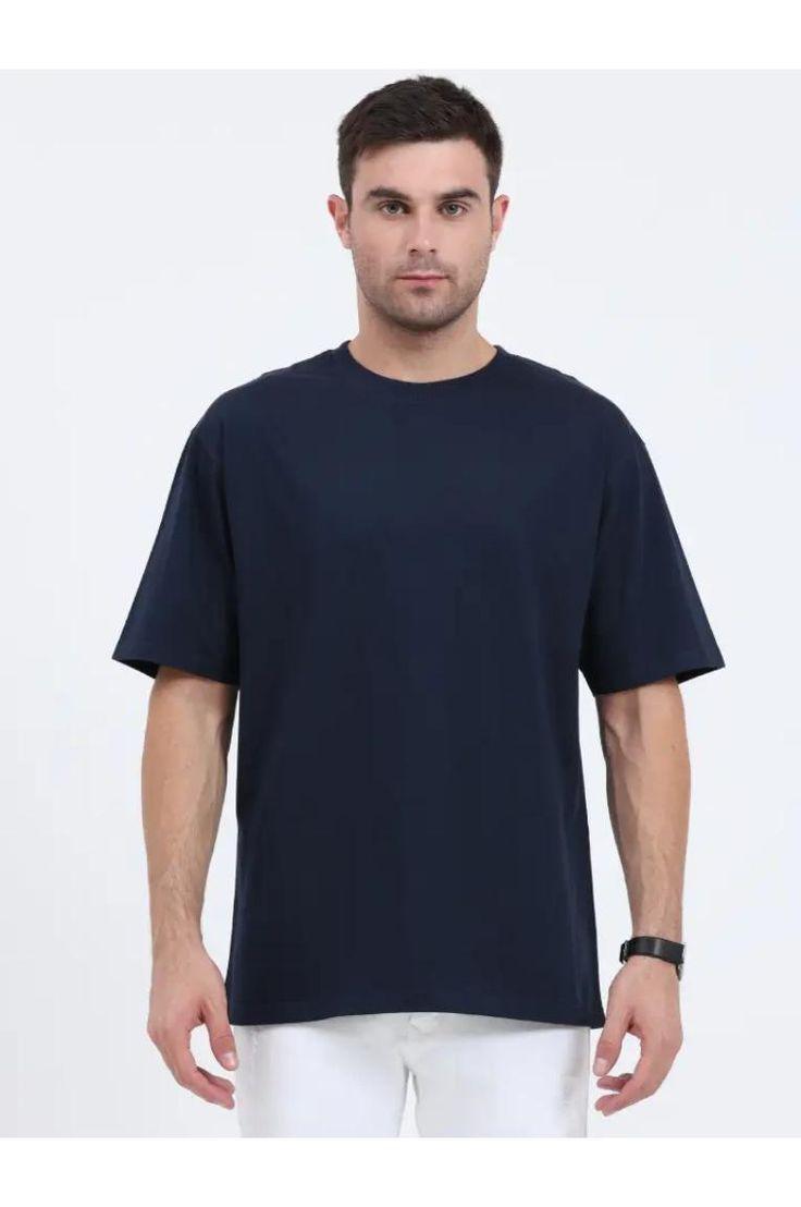 BLANK NAVY BLUE TEE - TEEFUSION