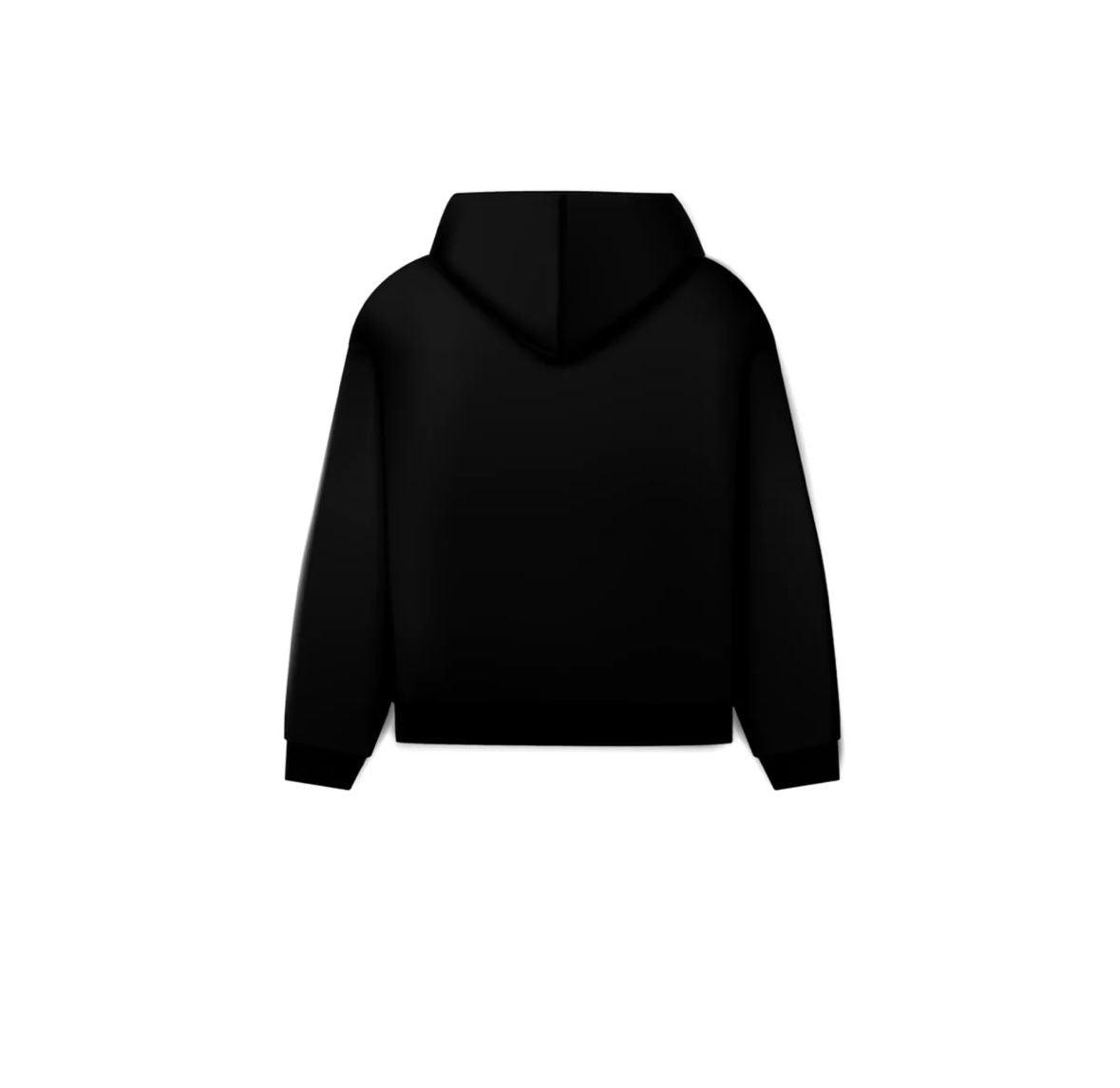 CUSTOM BLACK HOODIE - TEEFUSION