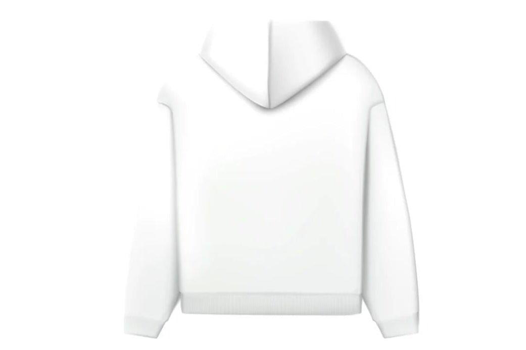 CUSTOM WHITE HOODIE - TEEFUSION