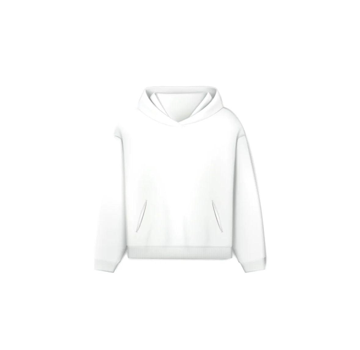 CUSTOM WHITE HOODIE - TEEFUSION