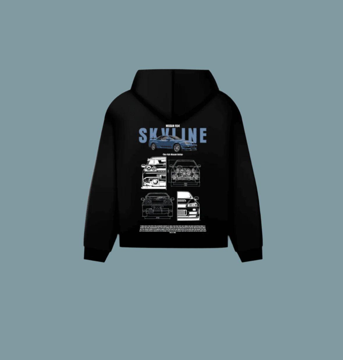 NISSAN SKYLINE OVERSIZED HOODIE - TEEFUSION