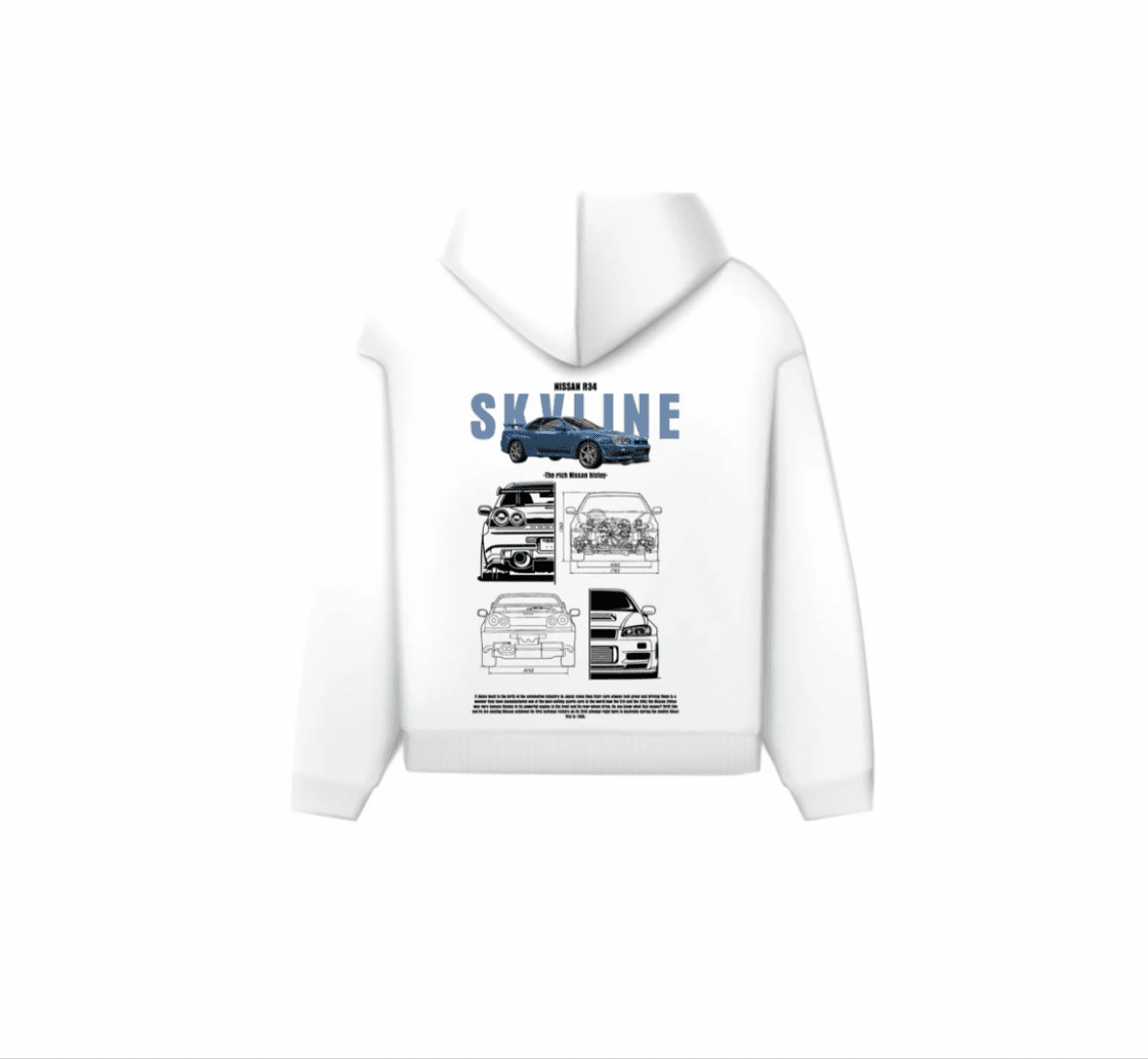 NISSAN SKYLINE OVERSIZED HOODIE - TEEFUSION